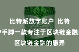 比特派数字账户  比特派APP手脚一款专注于区块链金融的愚弄