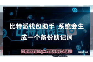 比特派钱包助手  系统会生成一个备份助记词